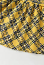 Load image into Gallery viewer, Girls Ruffle Sleeves Plaid Dress