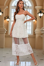 Load image into Gallery viewer, Spaghetti Strap Spliced Mesh Lace Dress