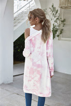 Load image into Gallery viewer, Tie-Dye Open Front Longline Cardigan