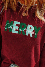 Load image into Gallery viewer, MERRY CHRISTMAS Exposed Seam Long Sleeve T-Shirt