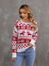 Load image into Gallery viewer, Christmas Theme Round Neck Sweater
