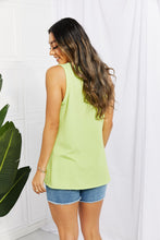 Load image into Gallery viewer, Blumin Apparel Chance of Sun Full Size Ribbed V-Neck Tank in Green