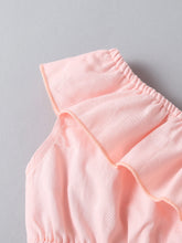 Load image into Gallery viewer, Baby Girl One-Shoulder Ruffled Top and Floral Shorts Set