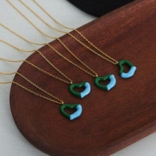 Load image into Gallery viewer, Heart Pendant Titanium Steel Necklace
