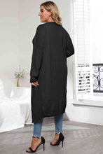 Load image into Gallery viewer, Plus Size Open Front Long Sleeve Cardigan