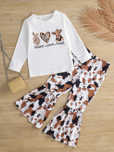 Load image into Gallery viewer, Girls Graphic T-Shirt and Floral Pants Set