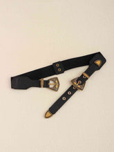 Load image into Gallery viewer, Double Buckle PU Leather Belt