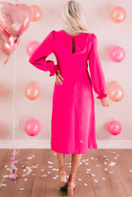 Load image into Gallery viewer, Twist Front V-Neck Flounce Sleeve Dress