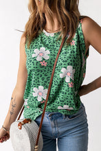 Load image into Gallery viewer, Printed Side Slit Round Neck Tank