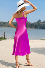 Load image into Gallery viewer, Spaghetti Strap Satin Midi Dress