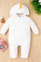 Load image into Gallery viewer, Baby Hooded Sherpa Jumpsuit