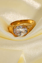 Load image into Gallery viewer, 18K Gold Plated Zircon Ring