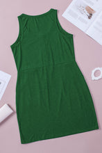 Load image into Gallery viewer, Button Front Sleeveless Dress with Pockets