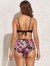 Load image into Gallery viewer, Floral Crisscross Three-Piece Swim Set