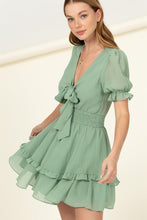 Load image into Gallery viewer, DAYS LIKE THIS TIE FRONT MINI DRESS