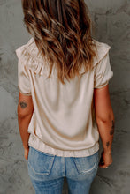 Load image into Gallery viewer, Ruffled Off-Shoulder Short Sleeve Top