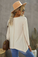 Load image into Gallery viewer, Notched Neck Asymmetric Hem Top