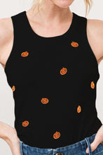 Load image into Gallery viewer, And The Why Jack O&#39; Lantern Embroidered Ribbed Tank
