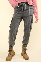 Load image into Gallery viewer, VERY J Washed Drawstring Jogger Cargo Jeans

