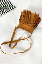 Load image into Gallery viewer, Adored PU Leather Crossbody Bag with Fringe
