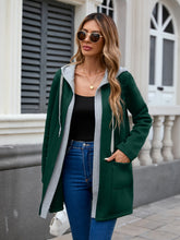 Load image into Gallery viewer, Drawstring Long Sleeve Hooded Jacket
