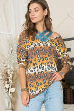 Load image into Gallery viewer, Celeste Full Size Leopard Long Sleeve T-Shirt with Braided Strap
