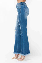 Load image into Gallery viewer, bytos Full Size Raw Hem Distressed High Rise Bootcut Jeans
