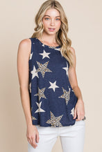 Load image into Gallery viewer, BOMBOM Star Print Waffle Knit Tank
