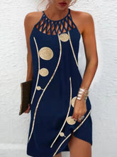 Load image into Gallery viewer, Printed Grecian Neck Mini Dress
