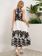 Load image into Gallery viewer, Tied Printed Sleeveless Midi Dress
