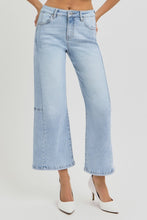 Load image into Gallery viewer, RISEN Full Size High Rise Seamed Detail Wide Leg Crop Jeans
