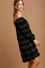 Load image into Gallery viewer, Umgee Off-Shoulder Balloon Sleeve Velvet Mini Dress

