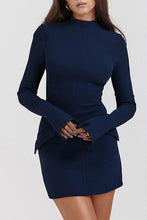 Load image into Gallery viewer, Mock Neck Long Sleeve Mini Dress
