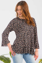 Load image into Gallery viewer, Celeste Full Size Floral Ruffle Detail Top

