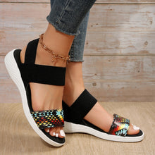 Load image into Gallery viewer, PU Leather Open Toe Low Heel Sandals
