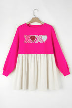 Load image into Gallery viewer, XOXO Sequin Heart Long Sleeve Dress
