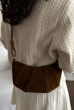 Load image into Gallery viewer, Suede Croissant Shape Shoulder Bag
