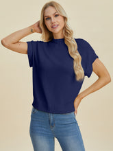Load image into Gallery viewer, Double Take Full Size Mock Neck Short Sleeve Sweater
