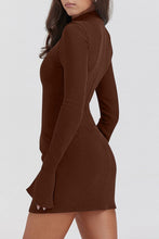 Load image into Gallery viewer, Mock Neck Long Sleeve Mini Dress
