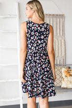 Load image into Gallery viewer, Heimish Full Size Leopard V-Neck Ruffled Tank Dress
