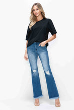 Load image into Gallery viewer, bytos Full Size Raw Hem Distressed High Rise Bootcut Jeans
