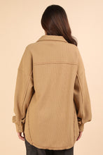 Load image into Gallery viewer, VERY J Button Down Textured Knit Shacket
