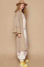 Load image into Gallery viewer, POL Flower Lace Trim Open Front Longline Cardigan
