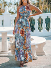 Load image into Gallery viewer, Printed Halter Neck Maxi Dress
