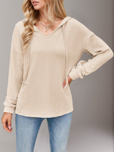 Load image into Gallery viewer, Double Take Drawstring Dropped Shoulder Long Sleeve Hoodie
