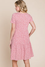 Load image into Gallery viewer, BOMBOM Printed Short Sleeve Mini Dress
