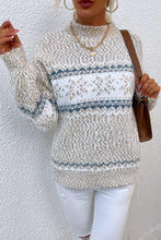 Load image into Gallery viewer, Snowflake Pattern Mock Neck Sweater
