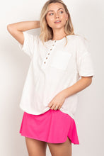 Load image into Gallery viewer, VERY J Twisted Sleeve Band Half Button Top
