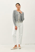 Load image into Gallery viewer, Be Cool Cable Knit Long Sleeve Contrast Edge Cardigan
