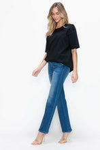 Load image into Gallery viewer, bytos Full Size Cat&#39;s Whiskers High Rise Straight Jeans
